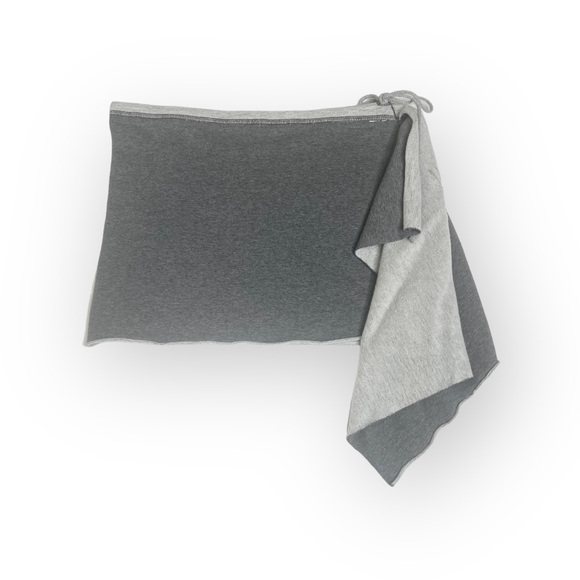 new Hard Tail ★ Float Layer Wrap Mini Skirt ★ Heather Grey ★ Super Soft Cotton ★ - Picture 10 of 16